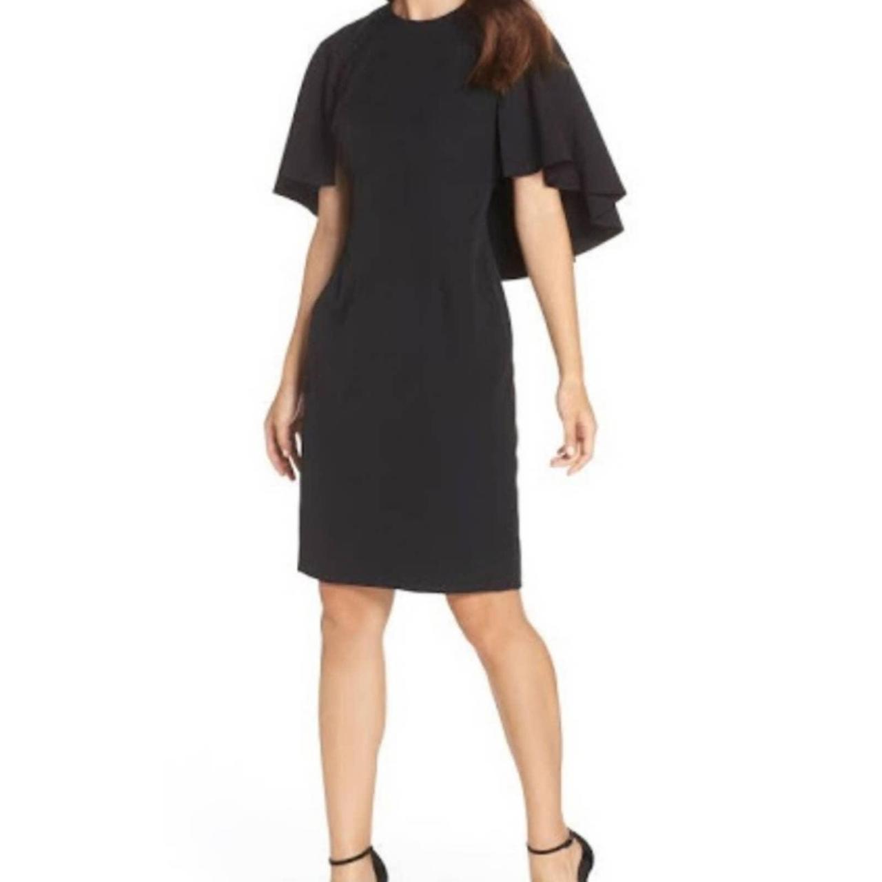 attached cape dress
