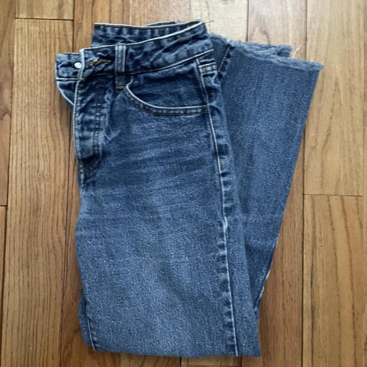 brandy melville jeans measurements: waist lying... - Depop