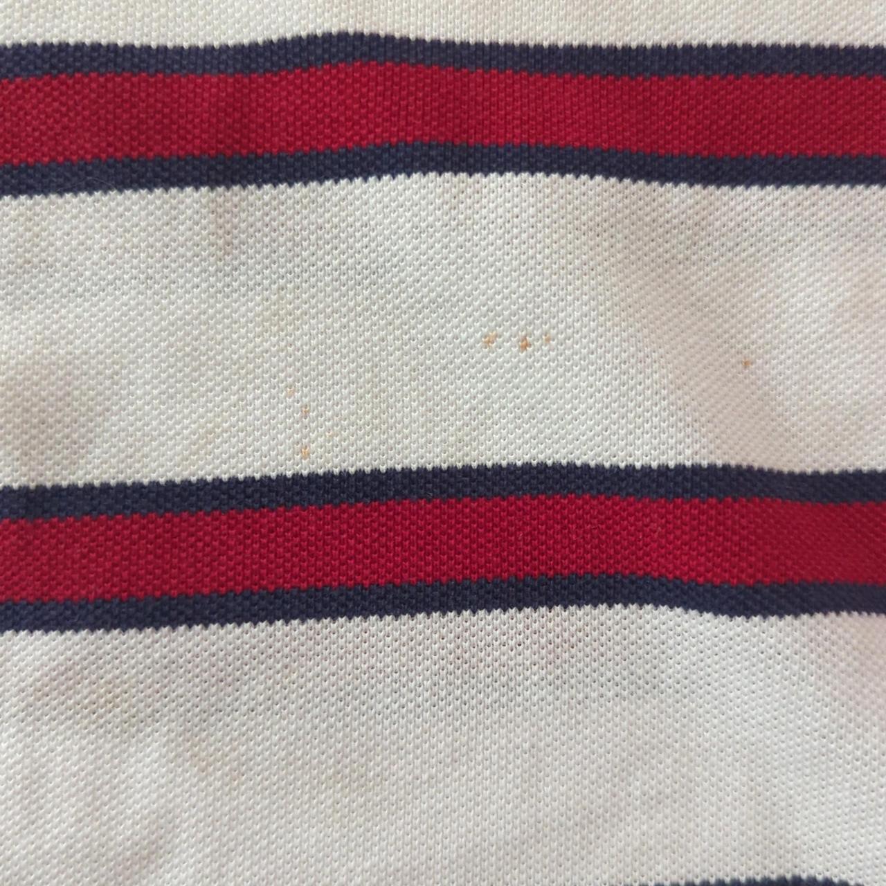 Vintage Tommy Hilfiger polo shirt White with red and... - Depop