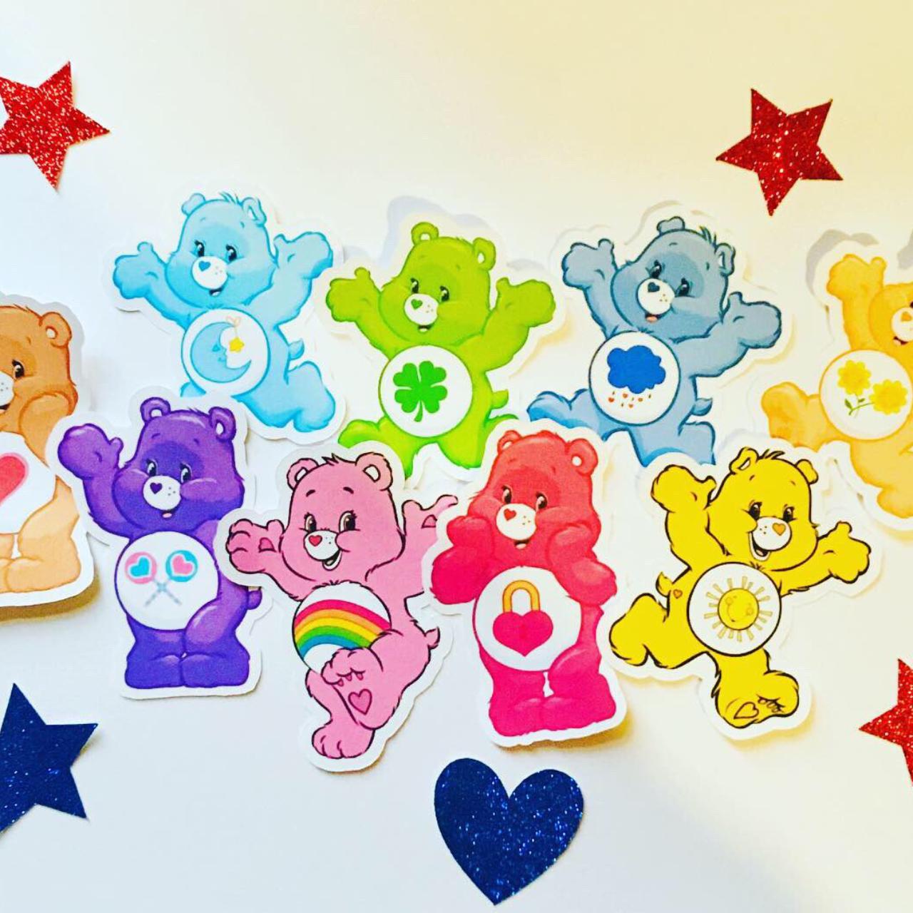 4 stickers total Care Bears Oversized 3” Vinyl - Depop