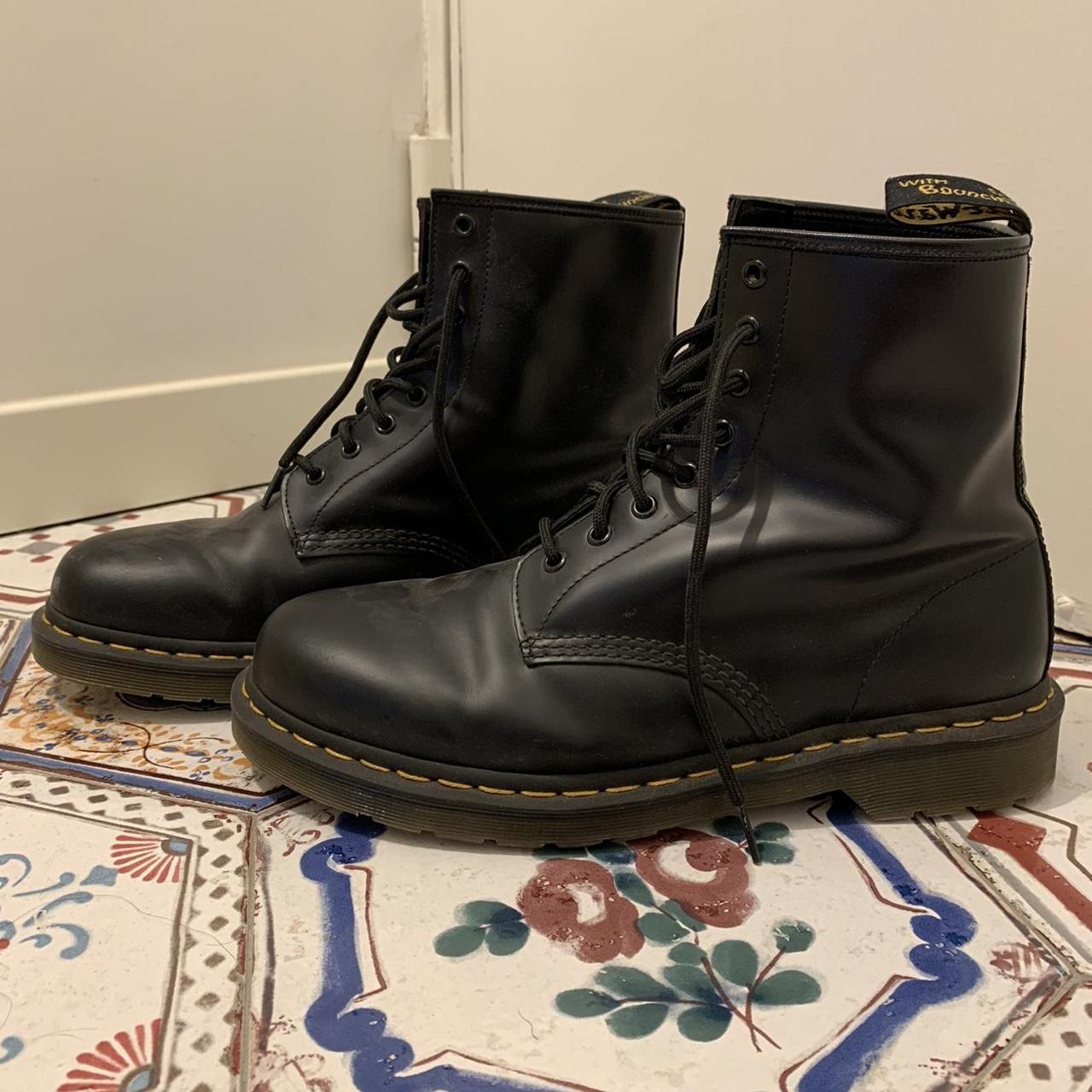 Dr Martens Men’s Original Boots Black Slightly used,... - Depop