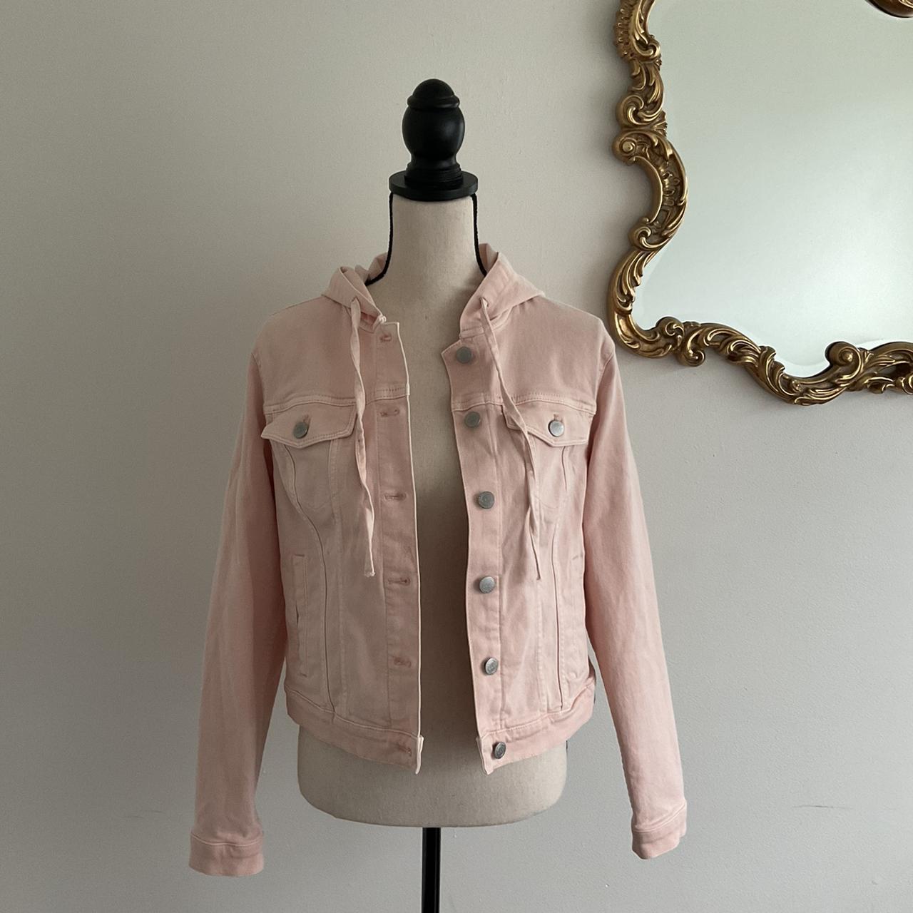 loft pink jean jacket