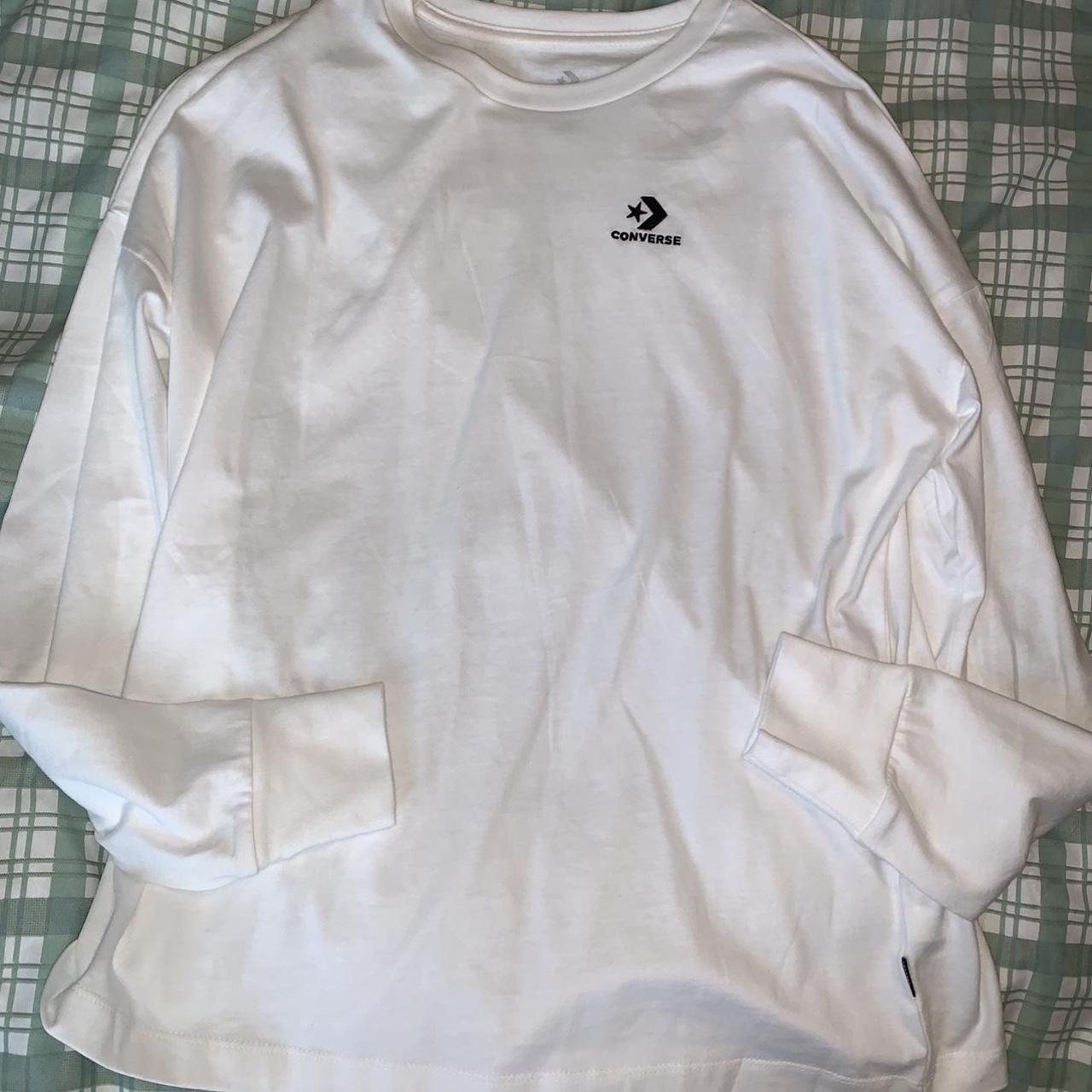 Converse Men's White and Black Jumper