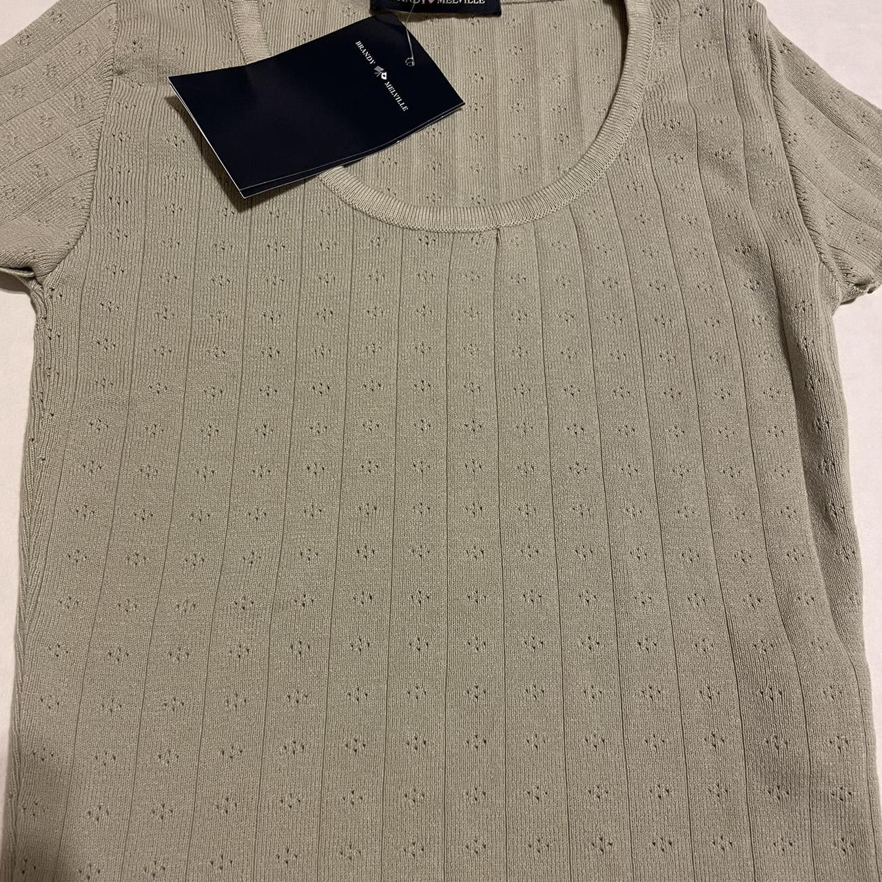 brandy melville ashlyn eyelet top in sage green 💚... Depop