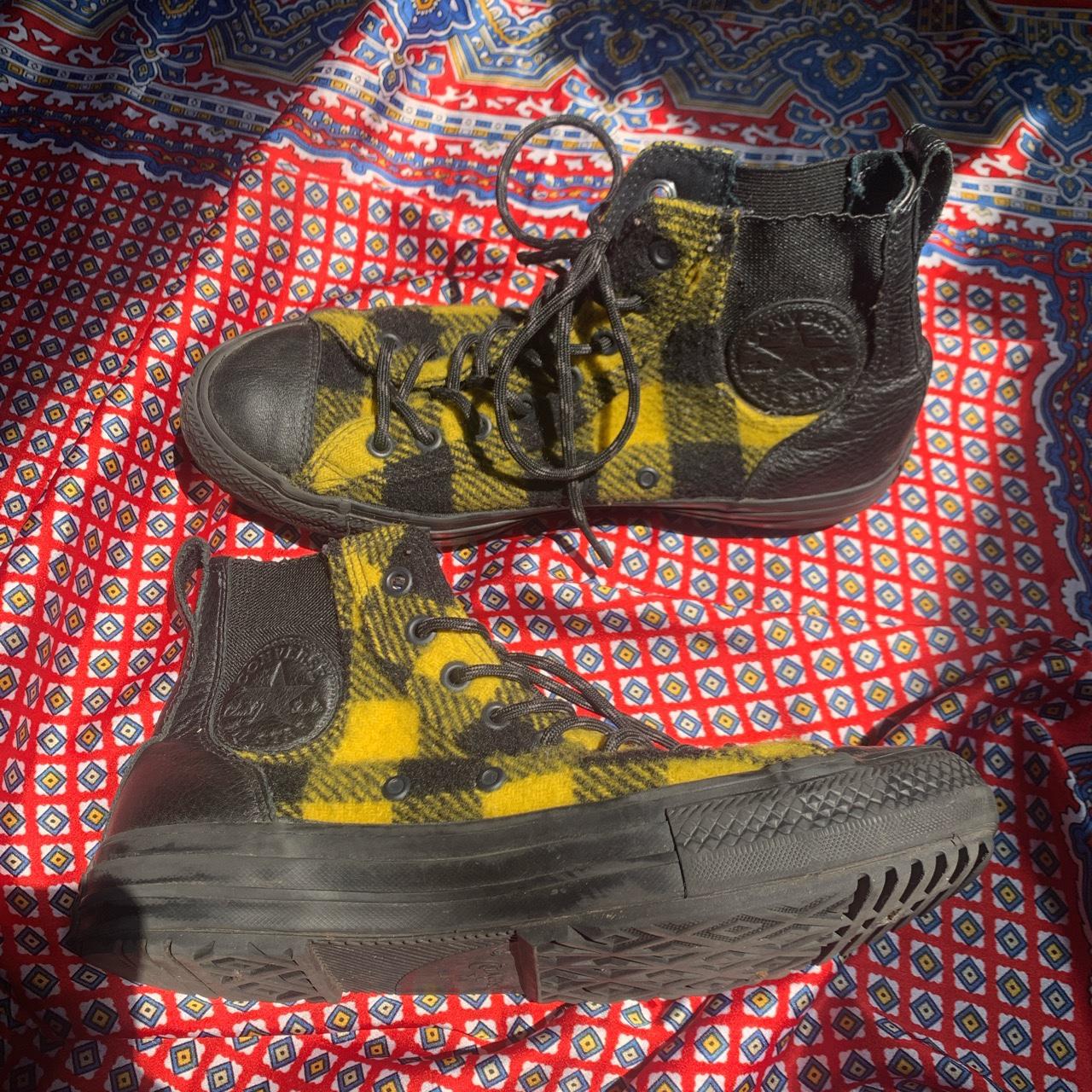 converse x woolrich high tops women's Depop