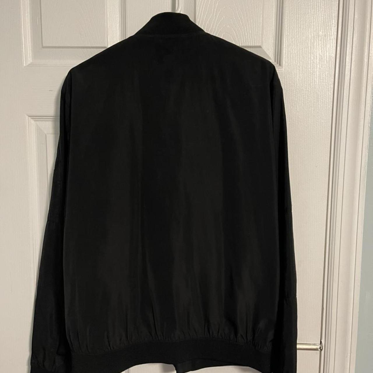 Zara Man Black Bomber Jacket Size XL 2 front... - Depop