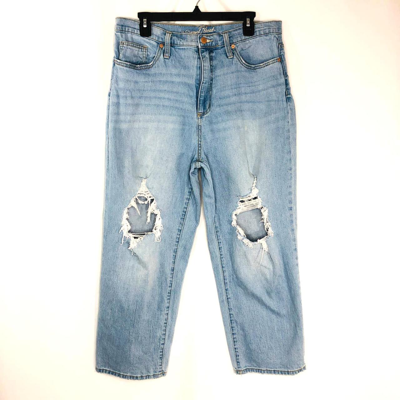 Universal Thread Vintage Straight Jeans Distressed... - Depop