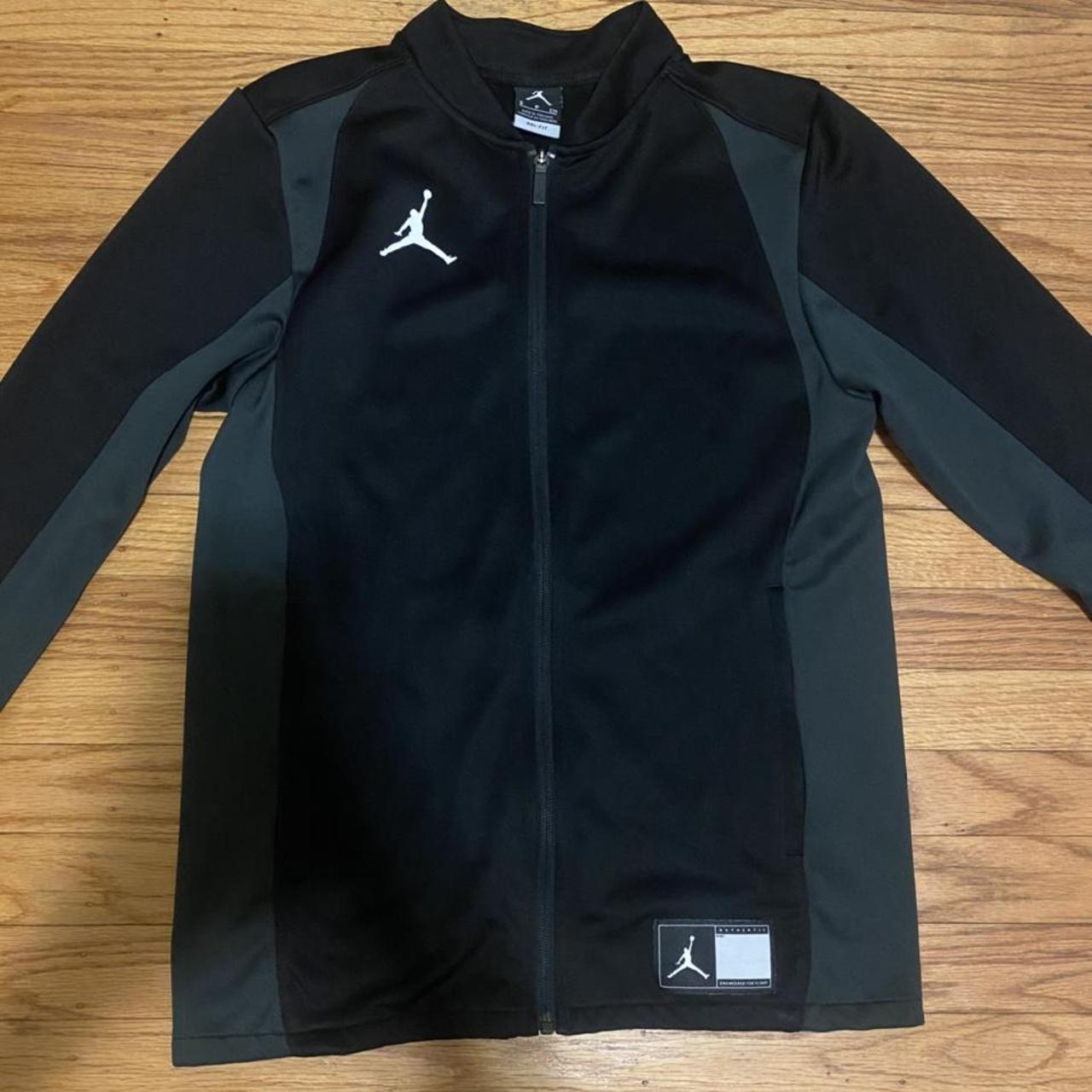 Jordan Men's Black and White Jacket | Depop