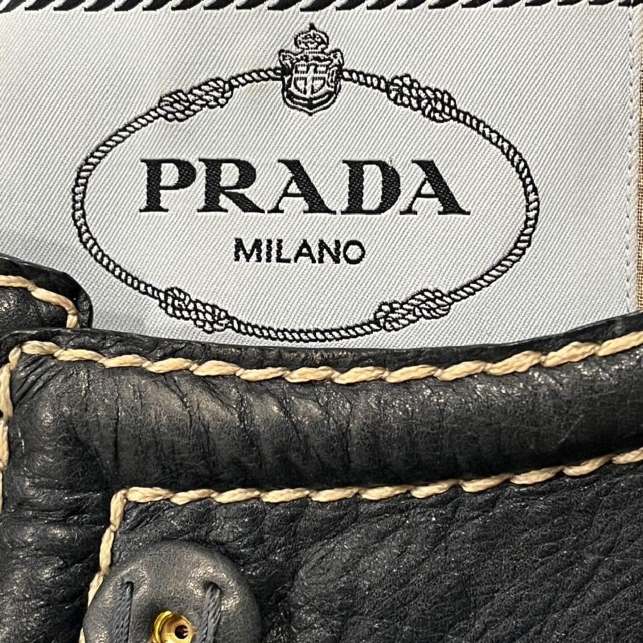 Unique Vintage Prada Cropped Leather Jacket, PRICE...