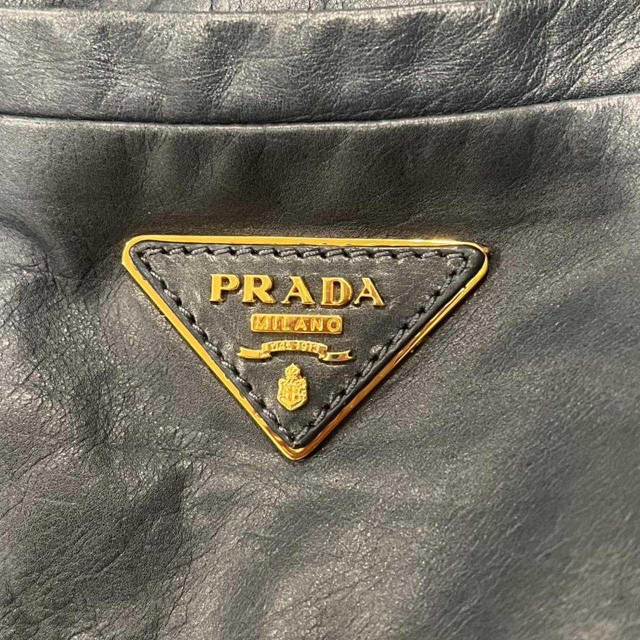 Unique Vintage Prada Cropped Leather Jacket, PRICE...