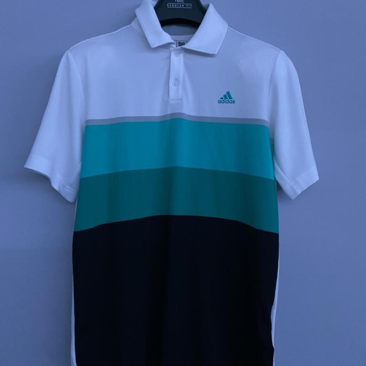 Adidas Men's White and Black Poloshirts Depop