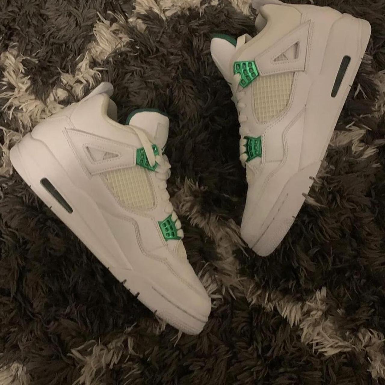 Air Jordan 4 Metallic Green Size 10 Rep Box The Depop 2612