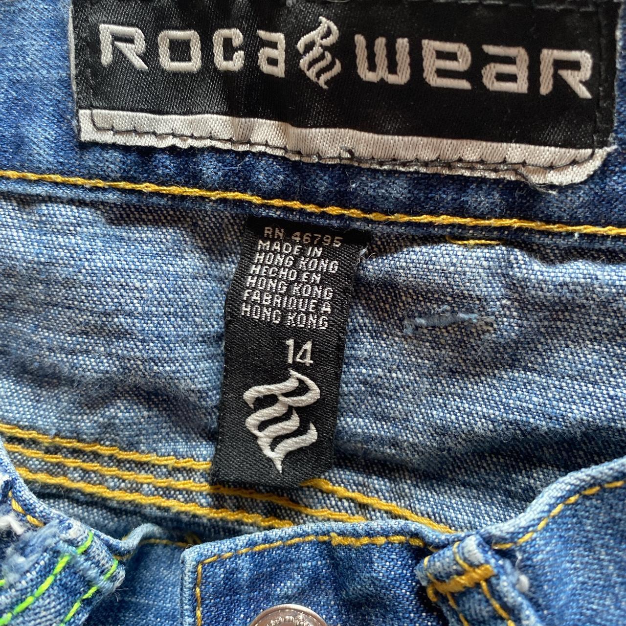 Y2K Rocawear high rise flare jeans! Super dope back... - Depop