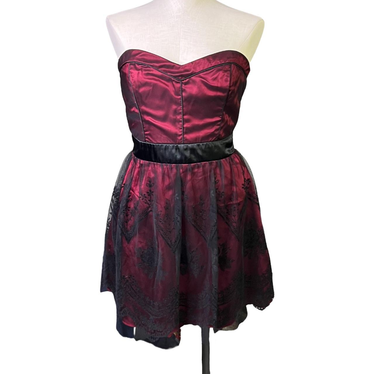 Y2K Dress Y2K Mail Goth Strapless Short... Depop