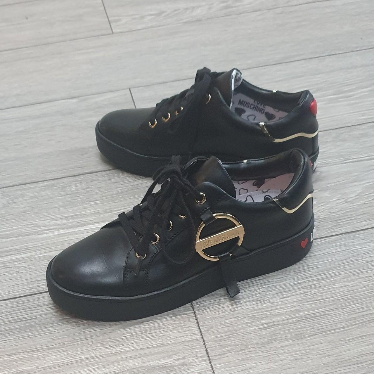 Moschino Women's Black Trainers | Depop