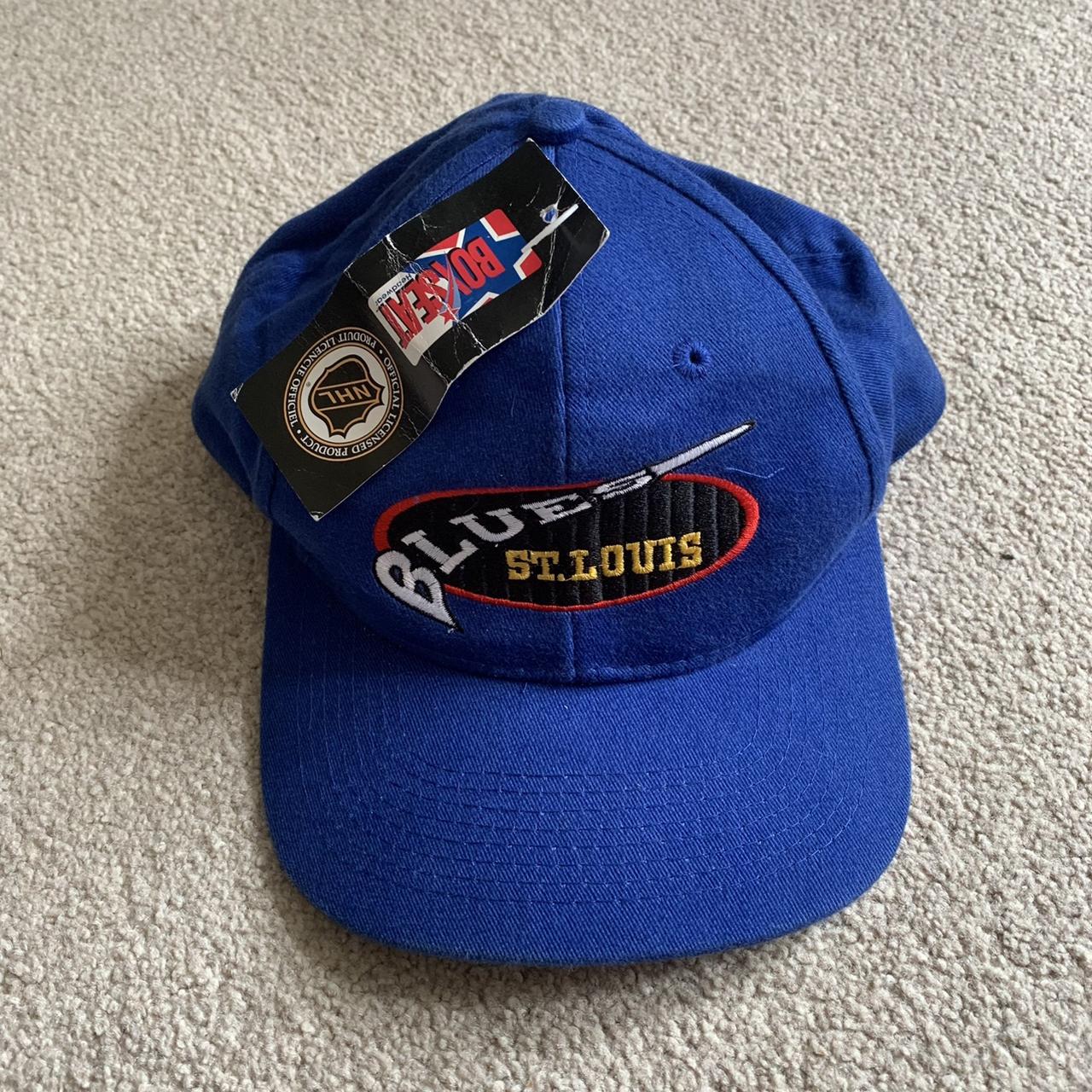 Men's Blue and Red Hat