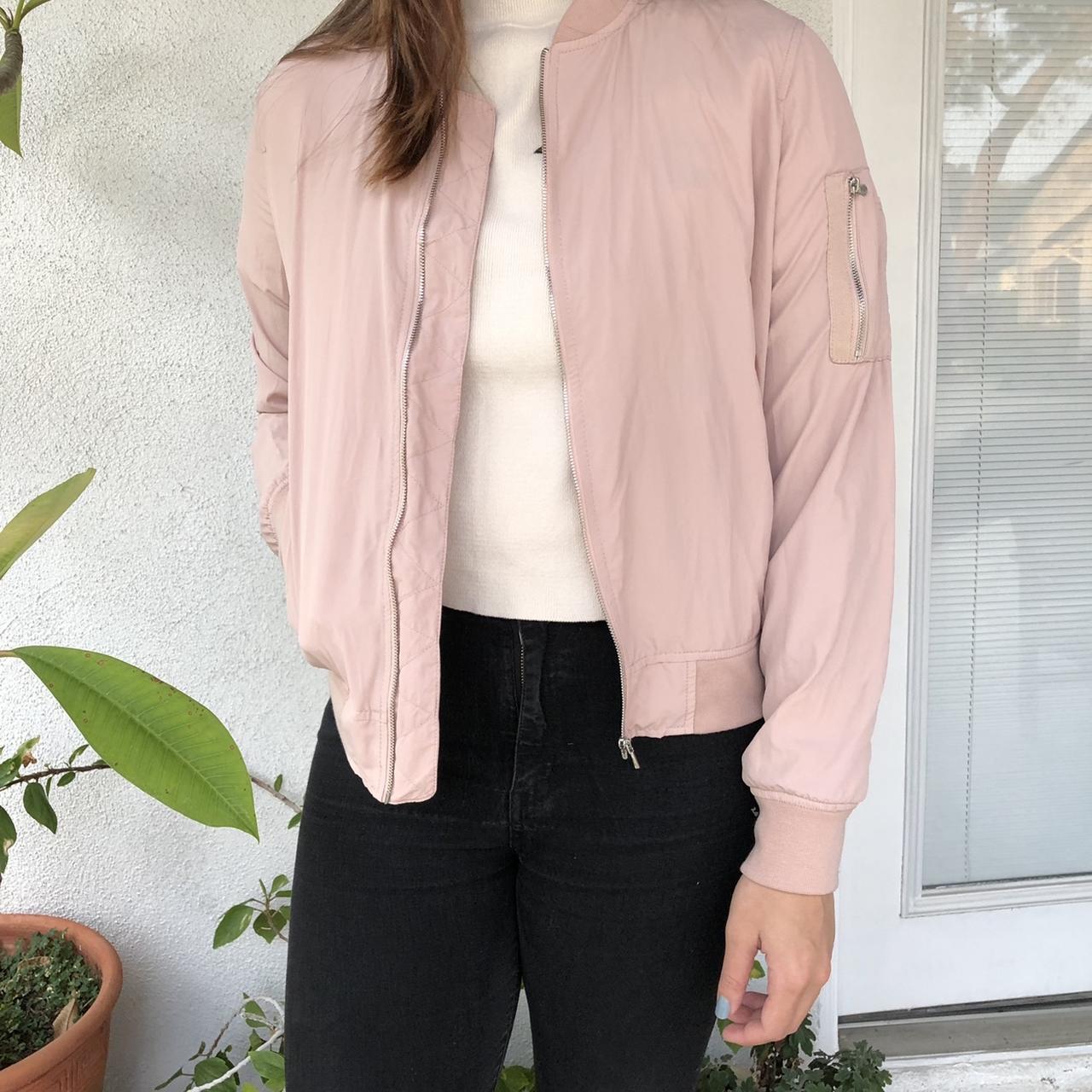 Zara lightweight pink bomber jacket 💕open
