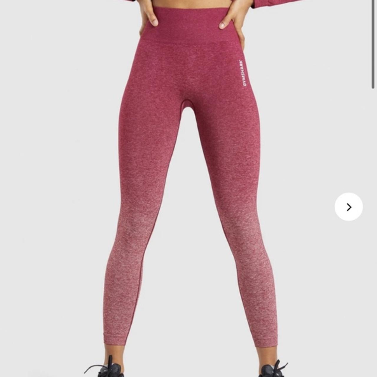 Gymshark High Rise Fit Burgundy Womens Adapt Ombre Seamless