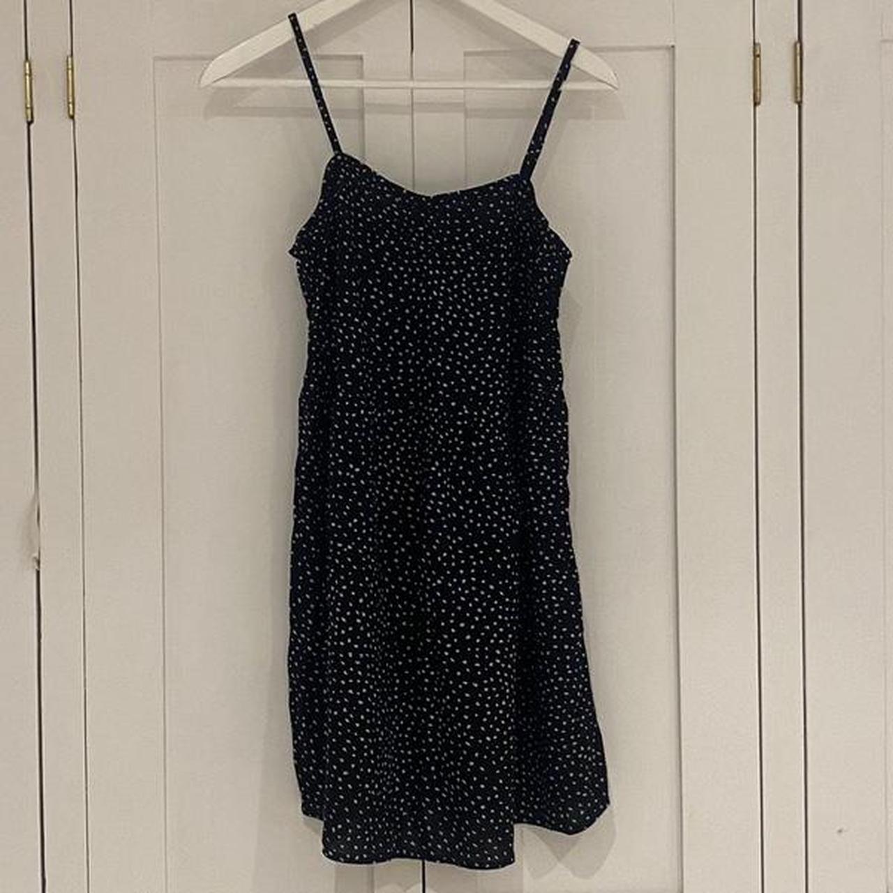 Miss Selfridges little black polka dot dress. Size 8 - Depop