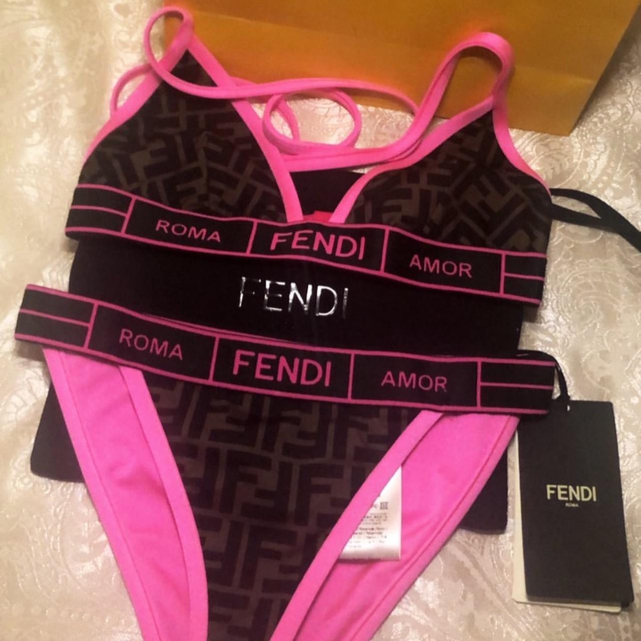 Pink Fendi bikini. Only worn twice. Originally paid... - Depop