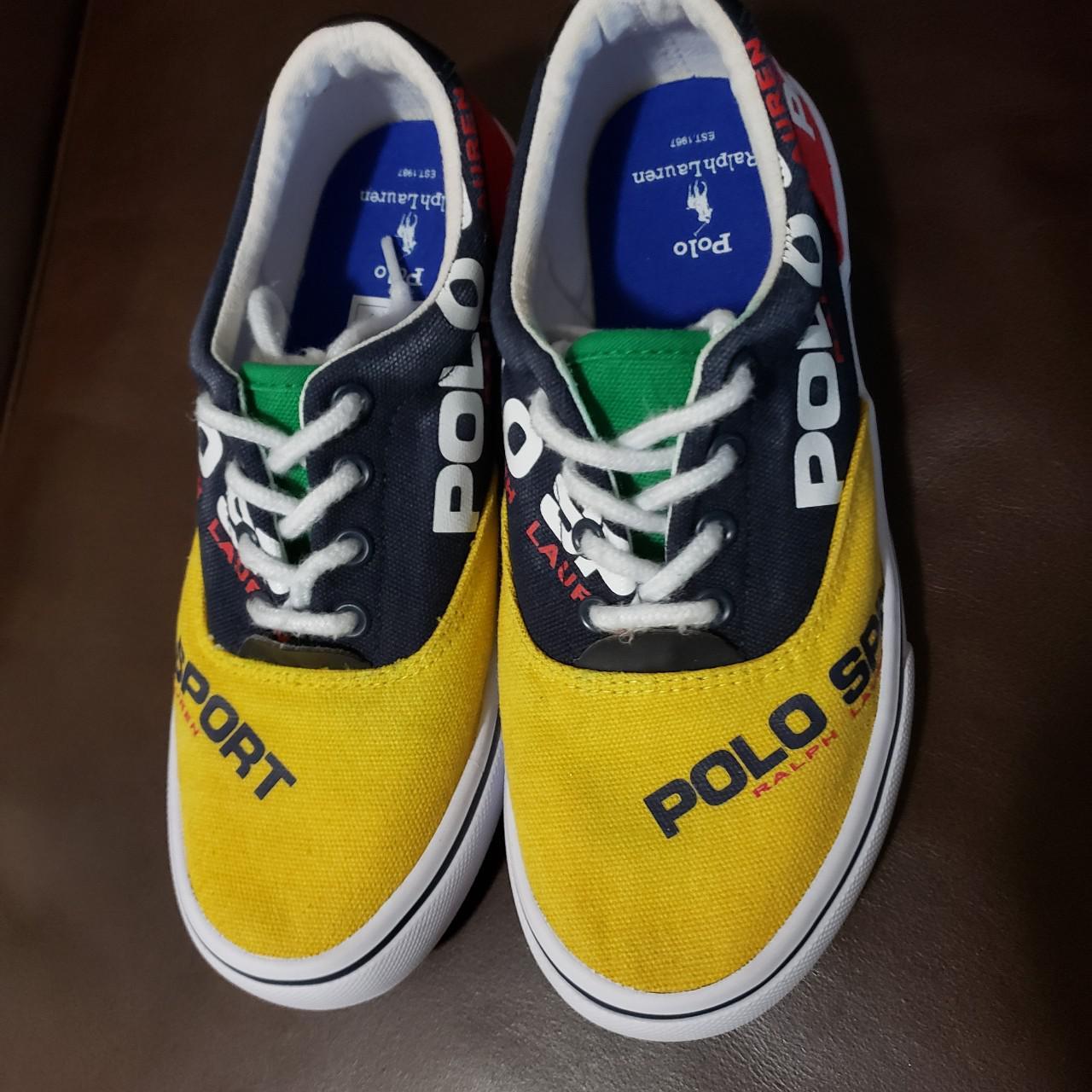 Polo Sports Ralph Lauren kids shoes. Size:3 #POLO... - Depop