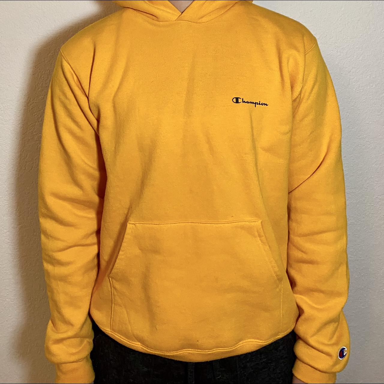 Champion Yellow Hoodie Light wear, comfy and soft... - Depop