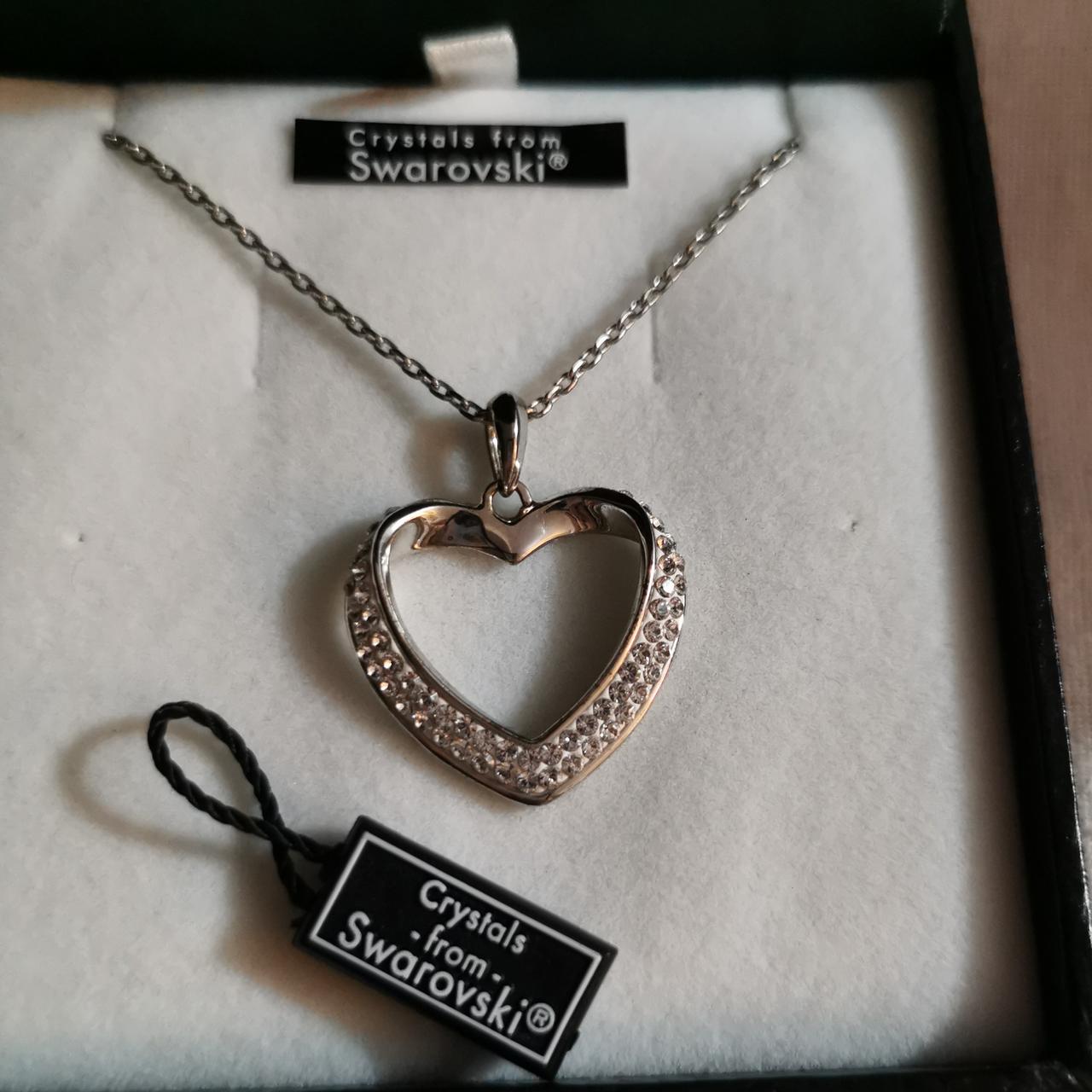 WARREN JAMES SWAROVSKI heart necklace £9.50 - PicClick UK