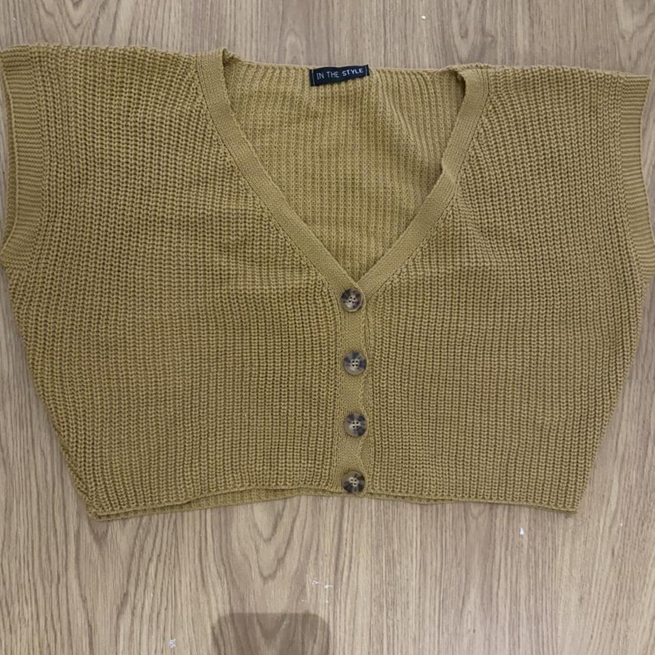 saffron barker mustard knitted cardigan size 10 but... Depop