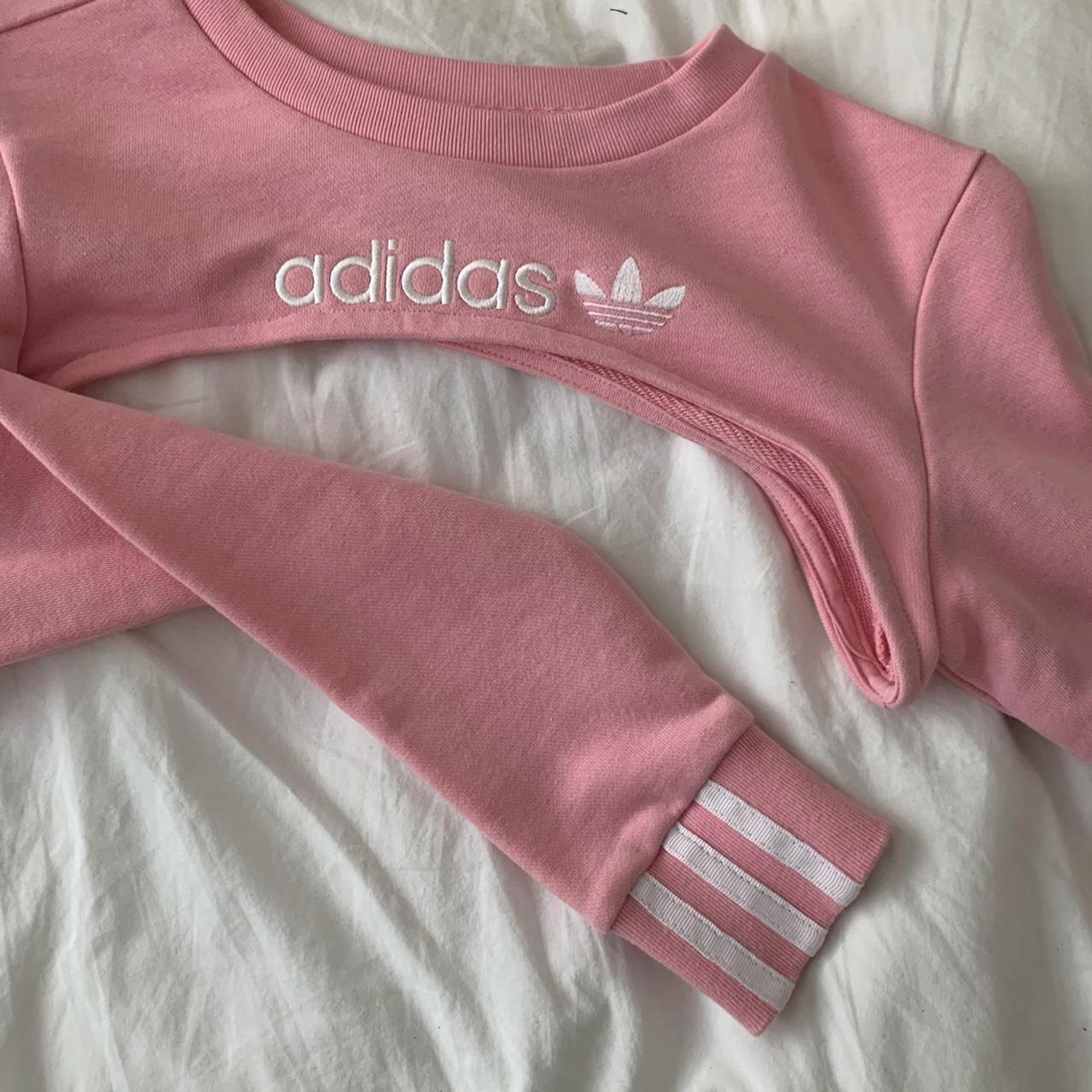 Adidas shrug 2025 sweater pink