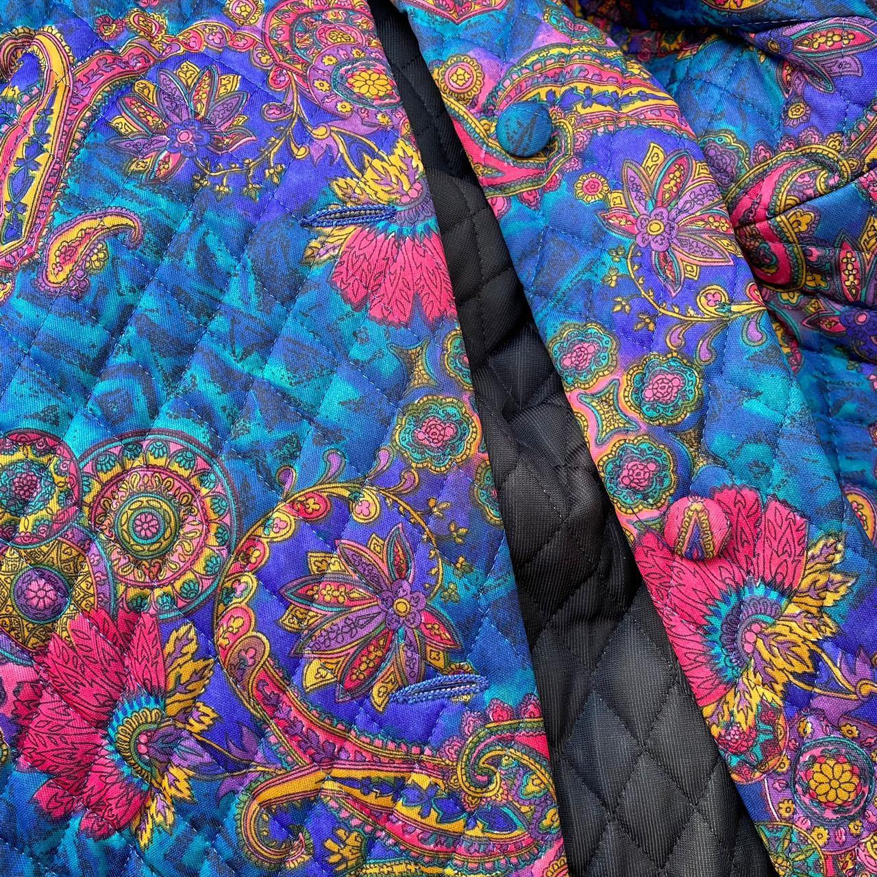️Funky Colorful Quilt coat / Quilted Dressing Gown... Depop