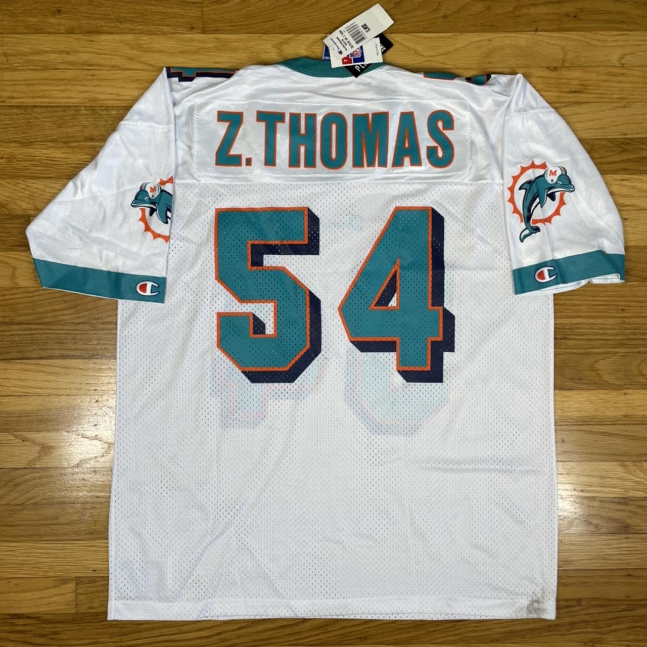 Vintage Zach Thomas #54 Miami Dolphins Puma NFL - Depop