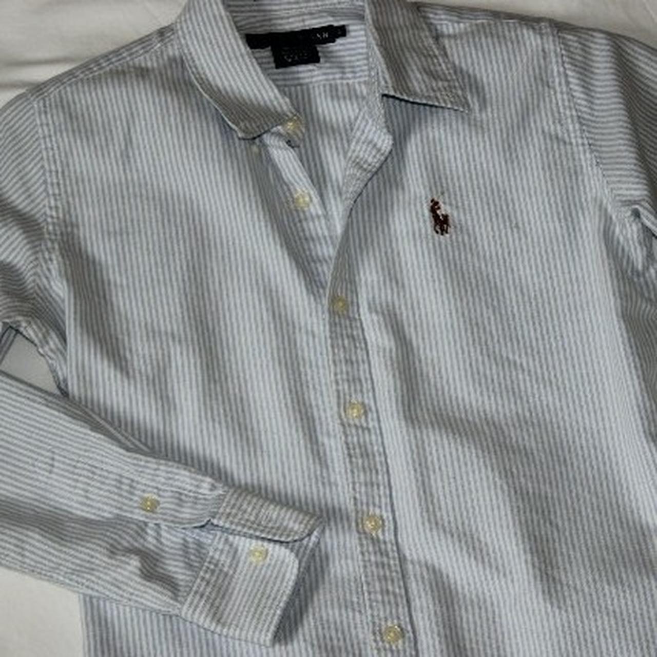 Classic blue & white ralph Lauren shirt never worn... - Depop