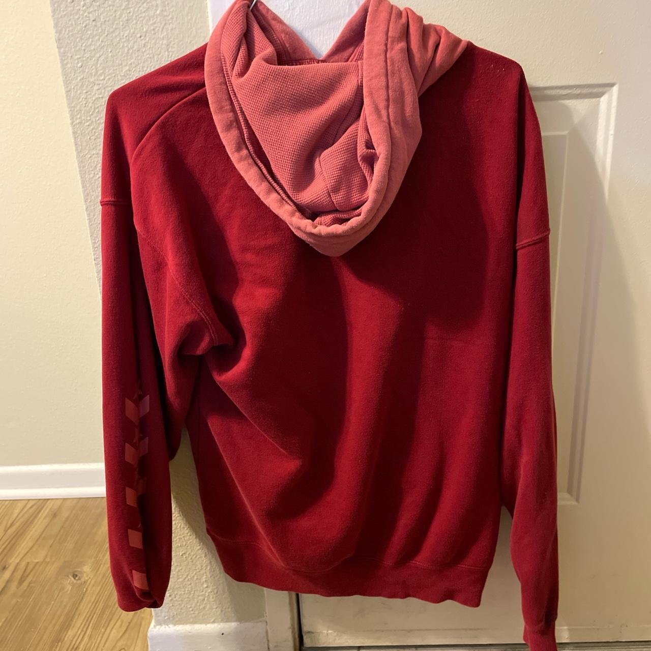 Red Converse Hoodie - Depop