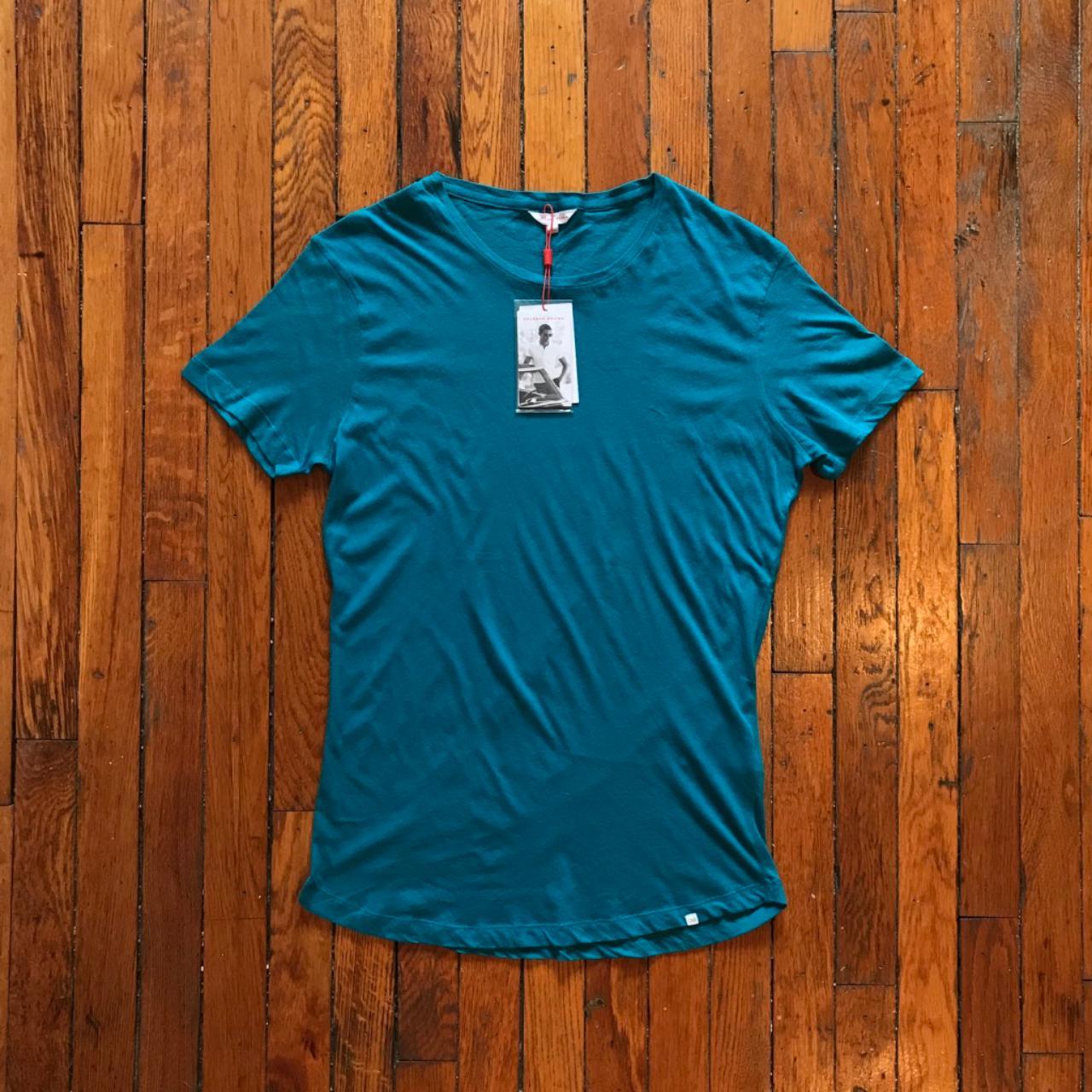 Orlebar Brown Men's Blue and Green T-shirt