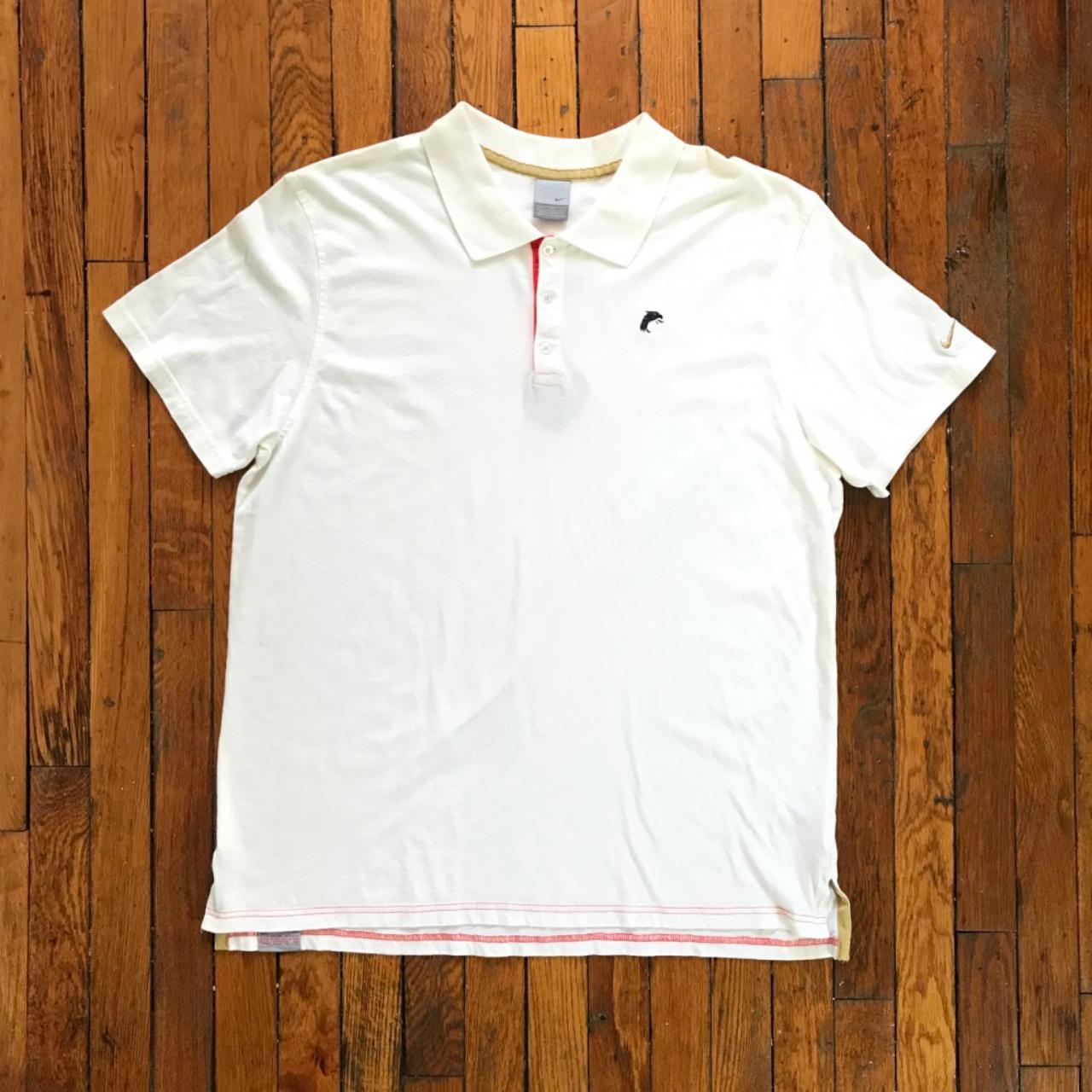 Nike Men's White and Red Polo-shirts | Depop