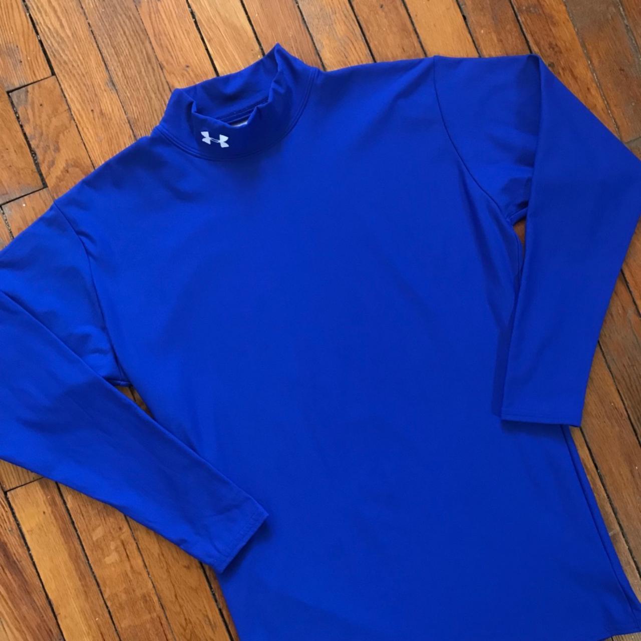 Vintage Y2K Under Armour Cold Gear Men's Royal Blue... Depop