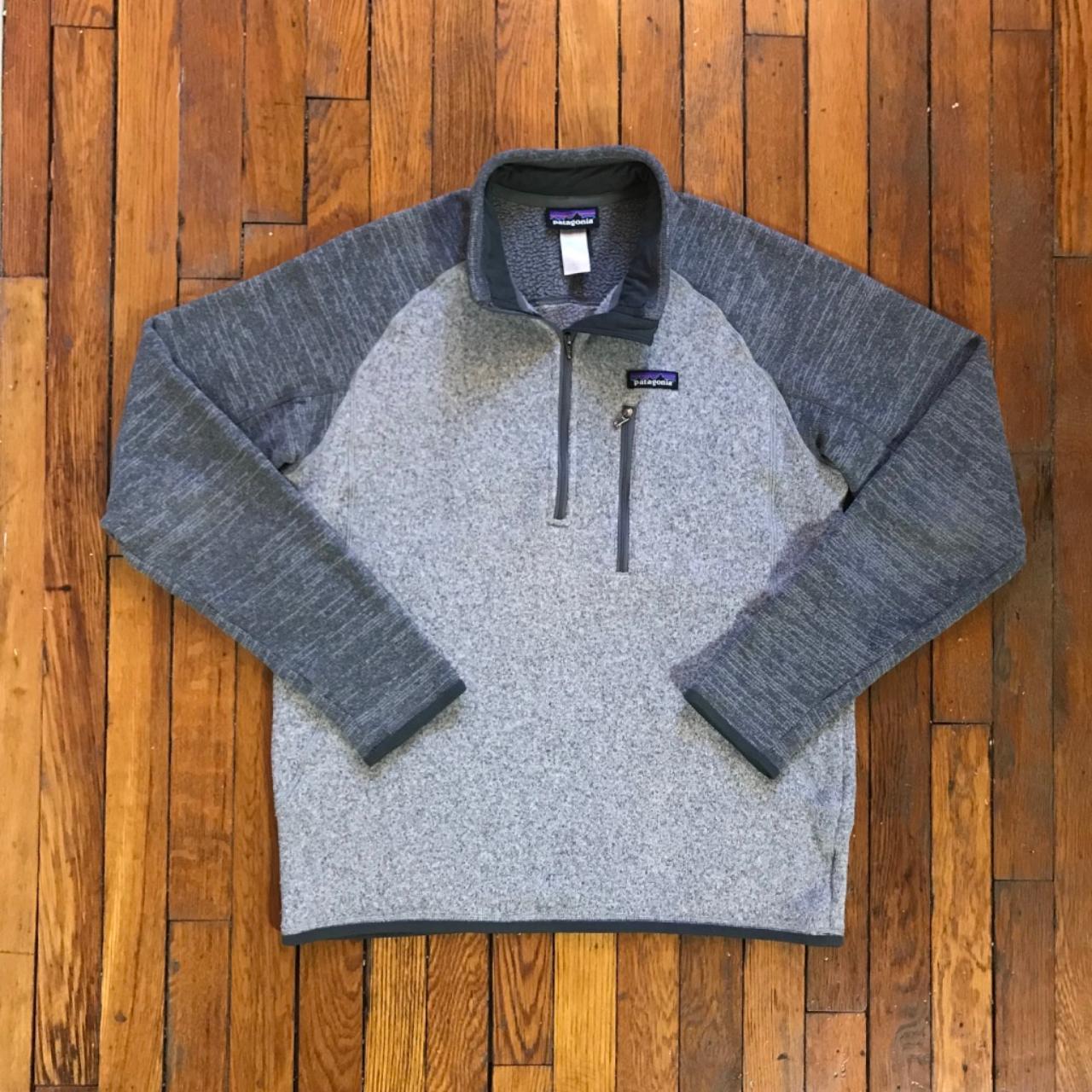 Patagonia Better Sweater Men's Light Grey Dark Grey... - Depop