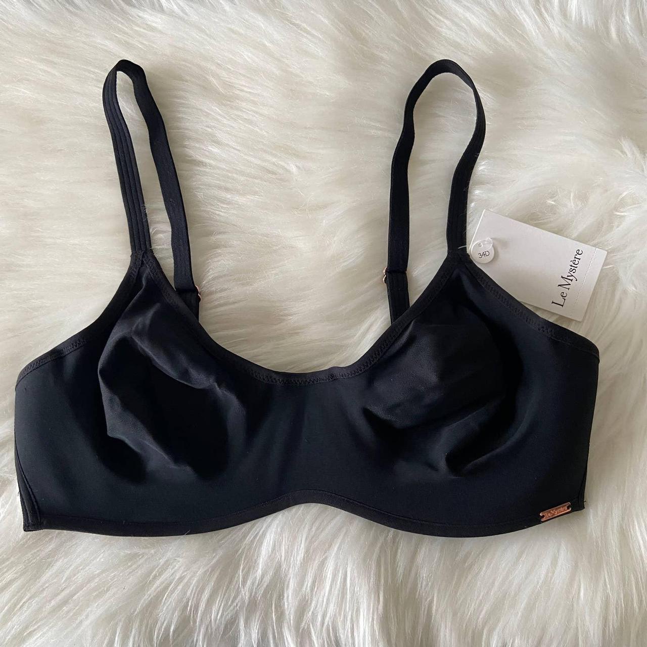 Le Mystere Black Clean Lines Unlined Bra Size 34D *... - Depop