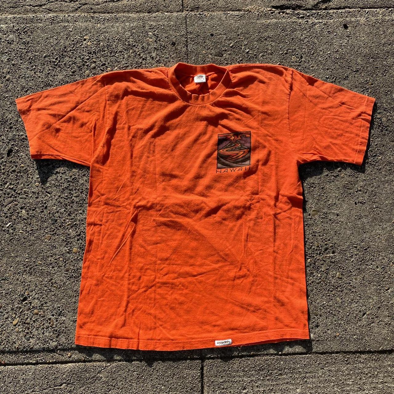 Vintage Kilauea Volcano Crazy Shirt Orange Size... - Depop