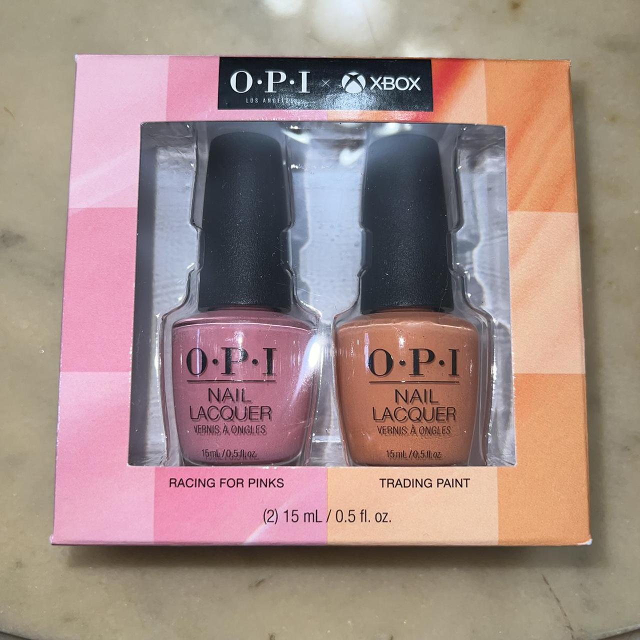 OPI Orange and Pink Nails