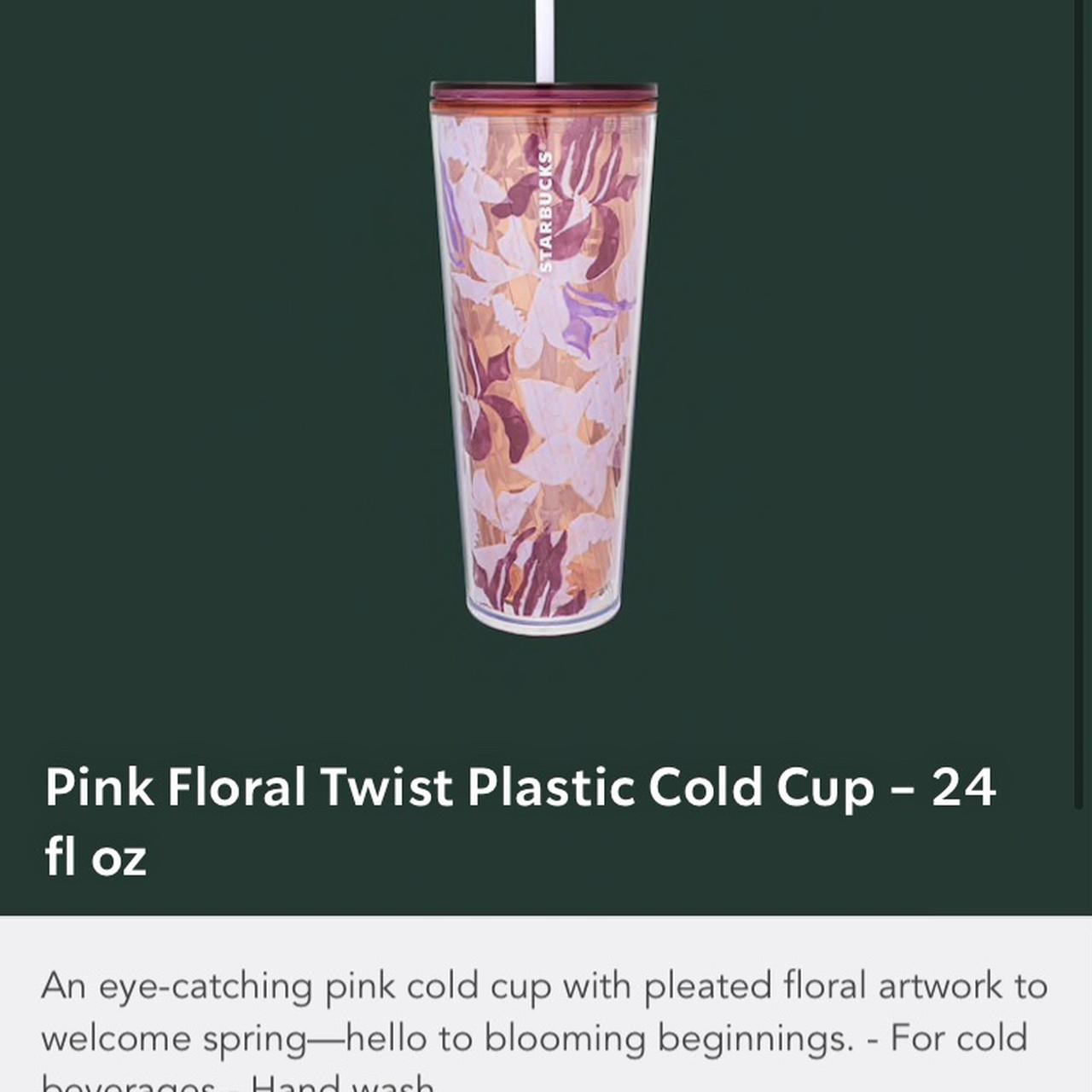 Starbucks 2021 Spring Release Pink Glass Twist Ombre 18 Oz 