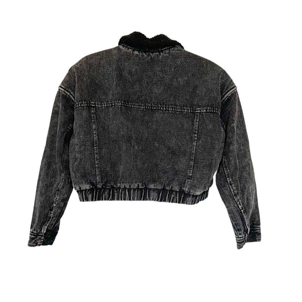 HIGHWAY Jeans Sherpa Lined Black Jean Jacket Sz... Depop