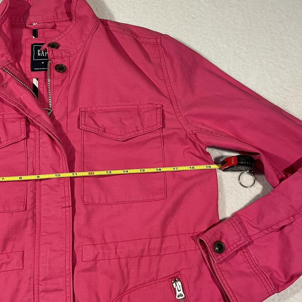 GAP Hot Pink Parka Jacket Women's hot pink light... Depop