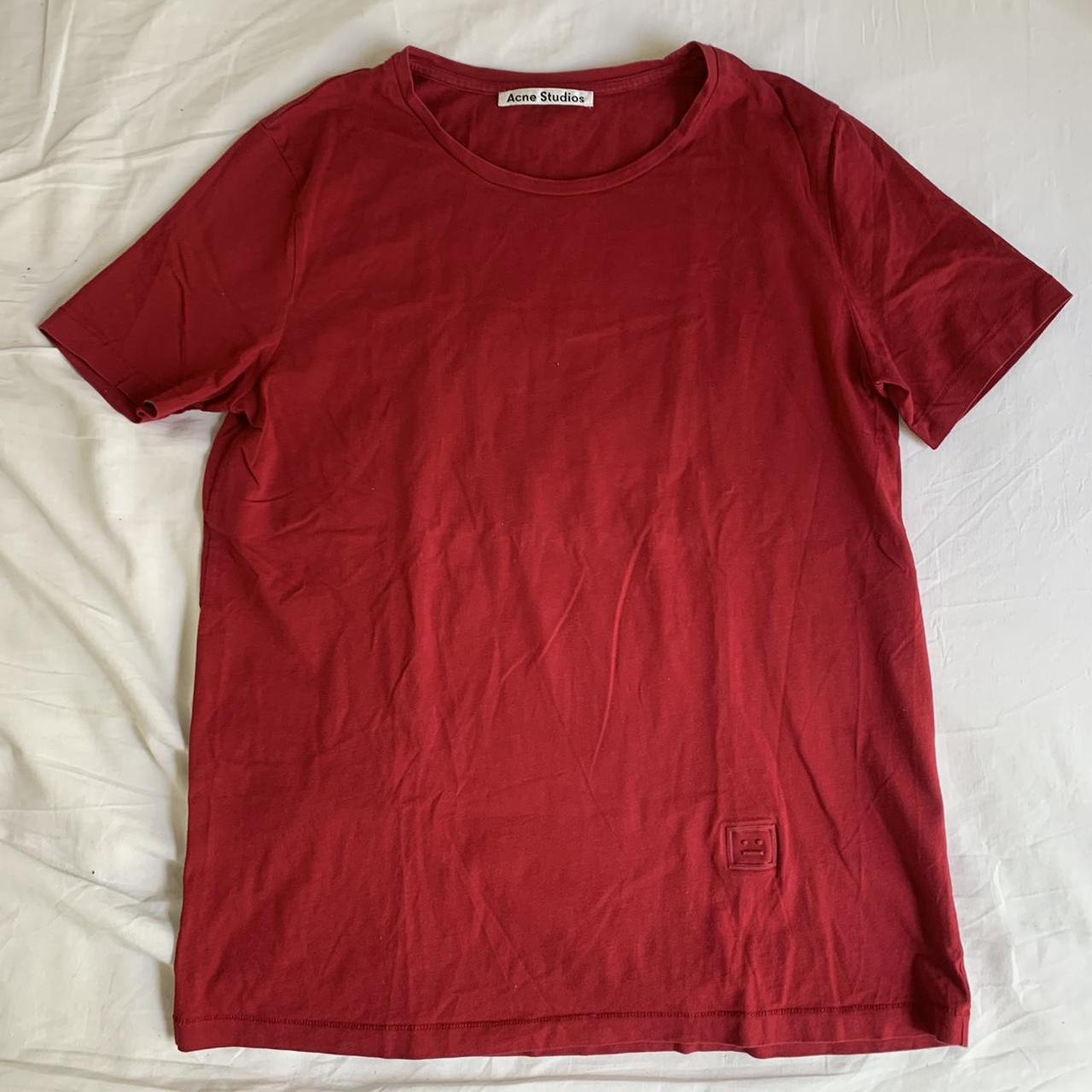 Amazing Acne Studios red t-shirt in size small, but... - Depop