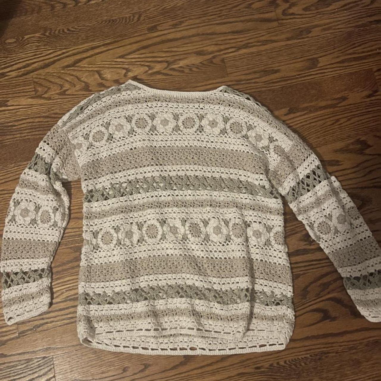 vintage crochet sweater from the 90 s amazing for Depop