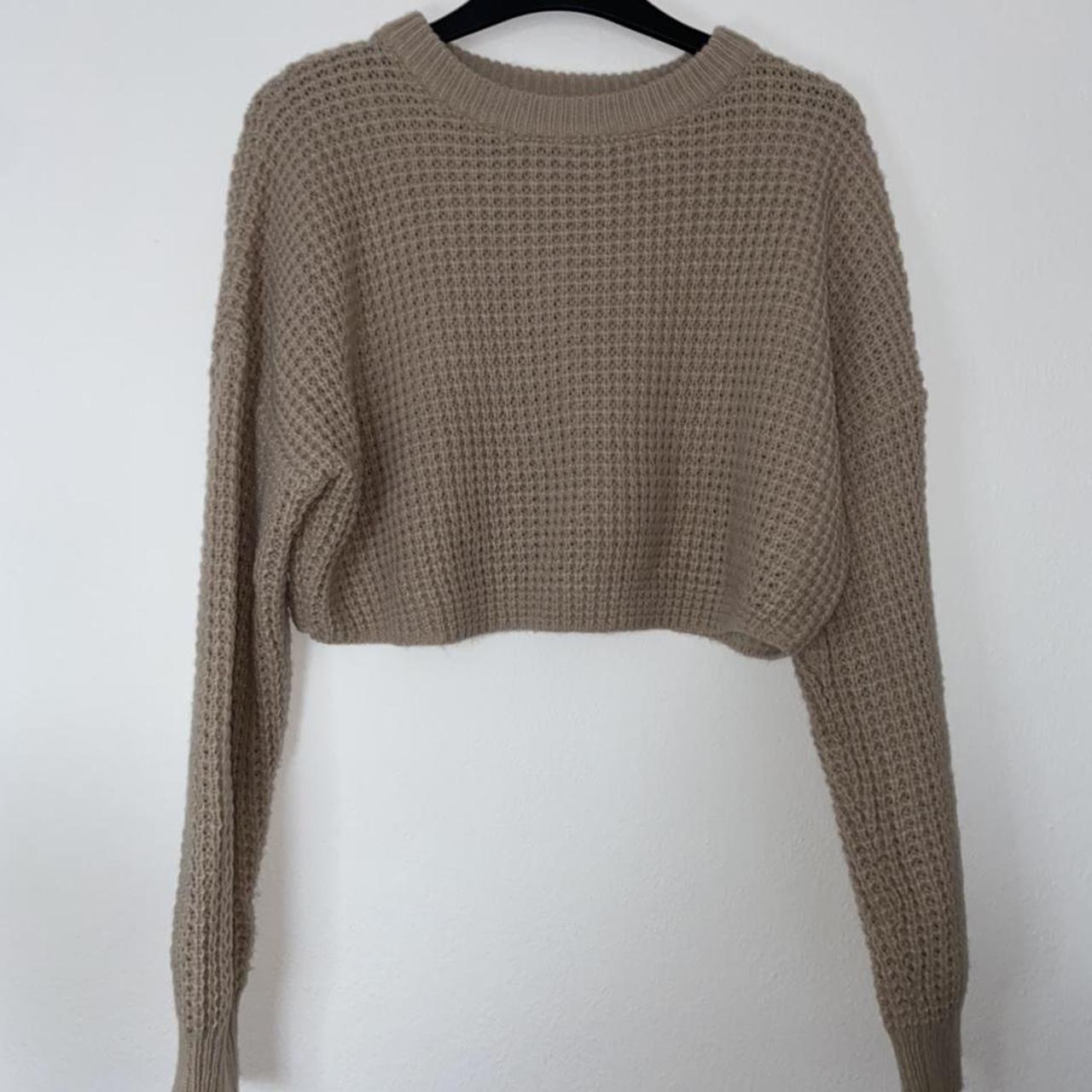 Missguided Women's Cream and Tan Jumper Depop