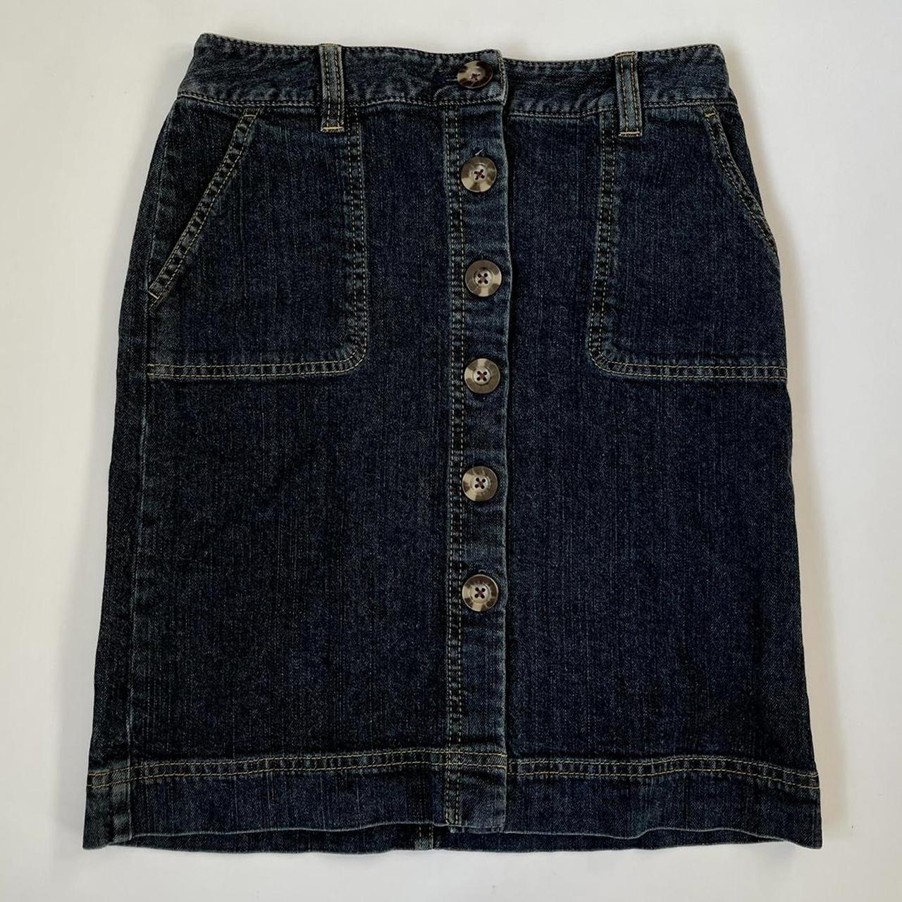 True vintage Ann Taylor Jean/denim skirt with huge... - Depop