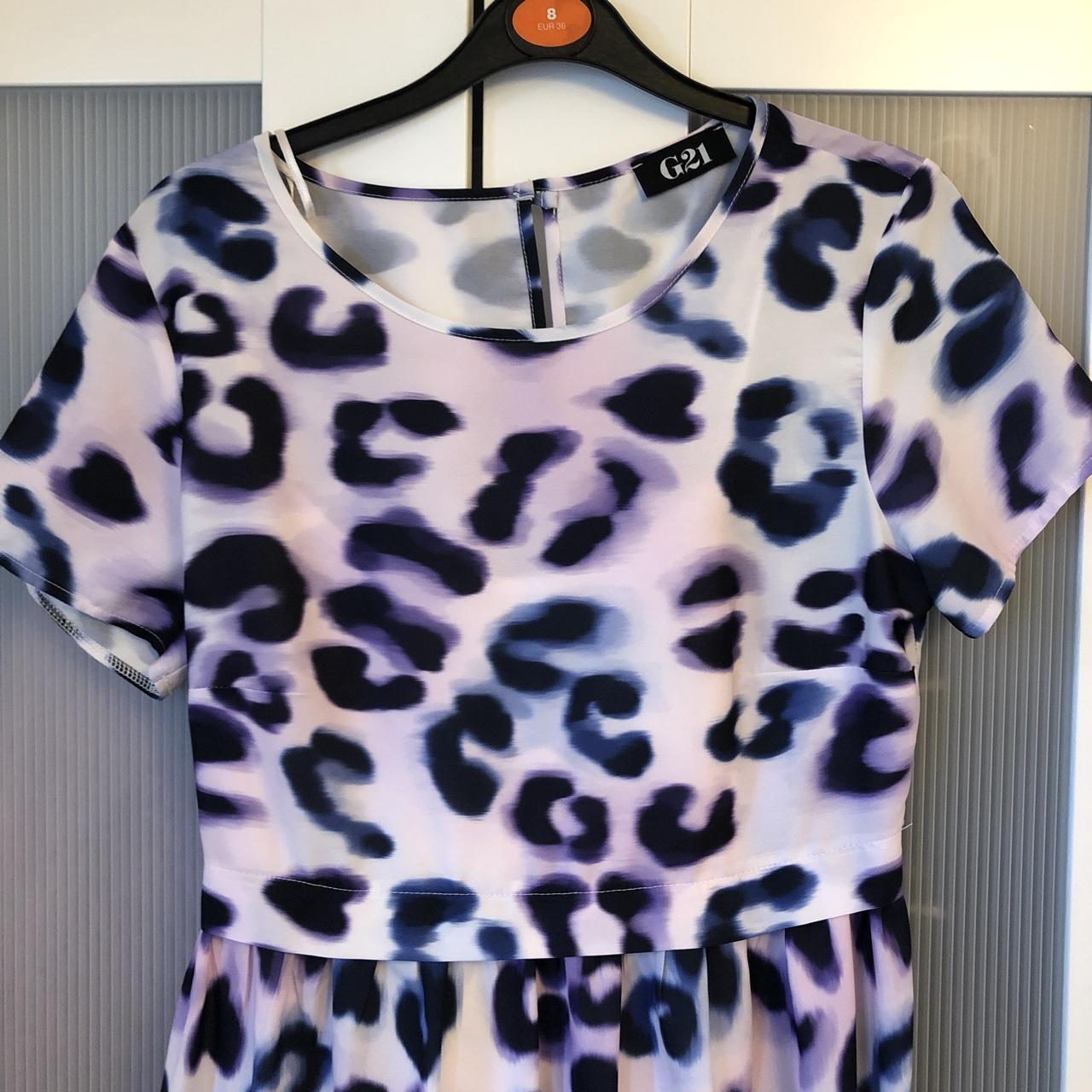 Stunning watercolour leopard print skater dress. A... - Depop