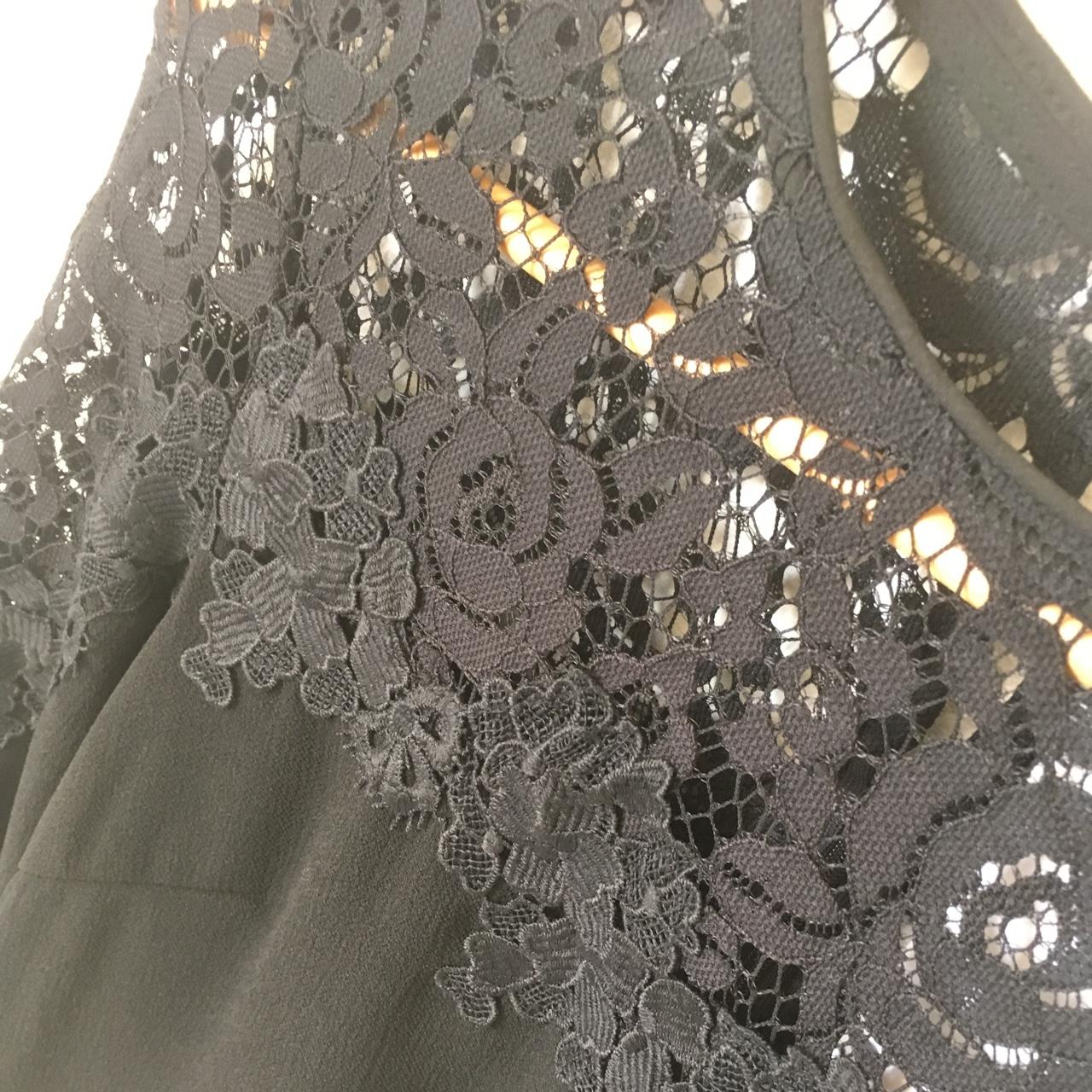 Beautiful black lace blouse £85 Last one left in... - Depop