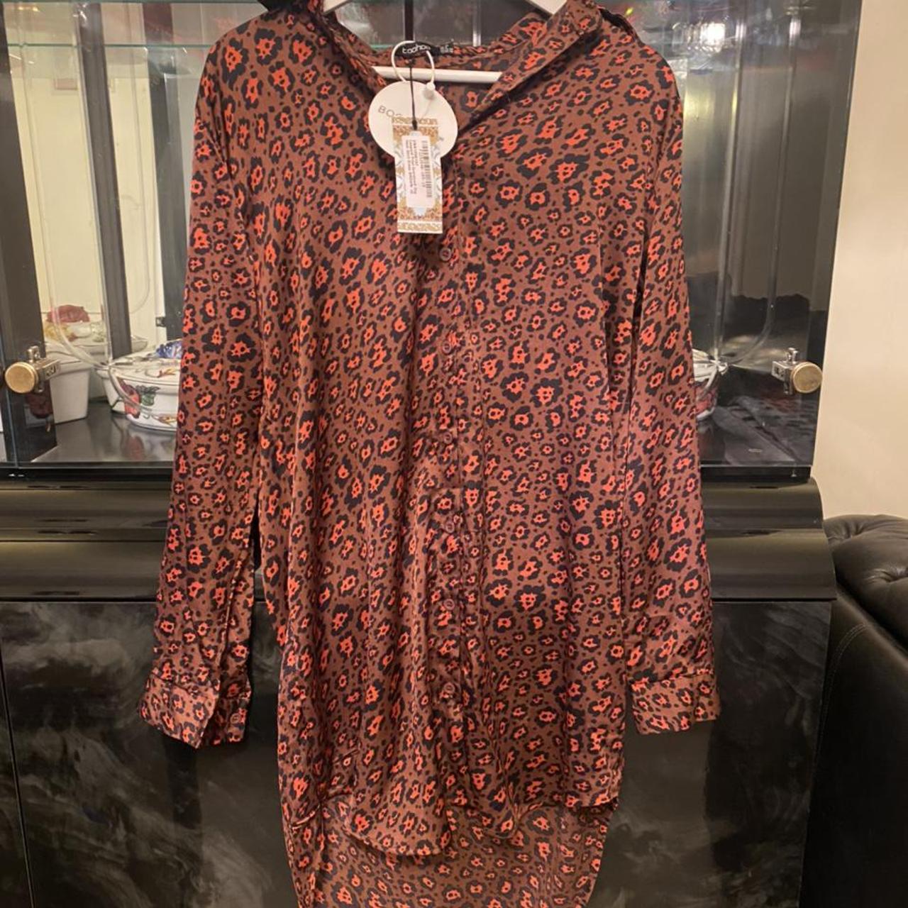 stunning-leopard-print-shirt-dress-with-free-depop